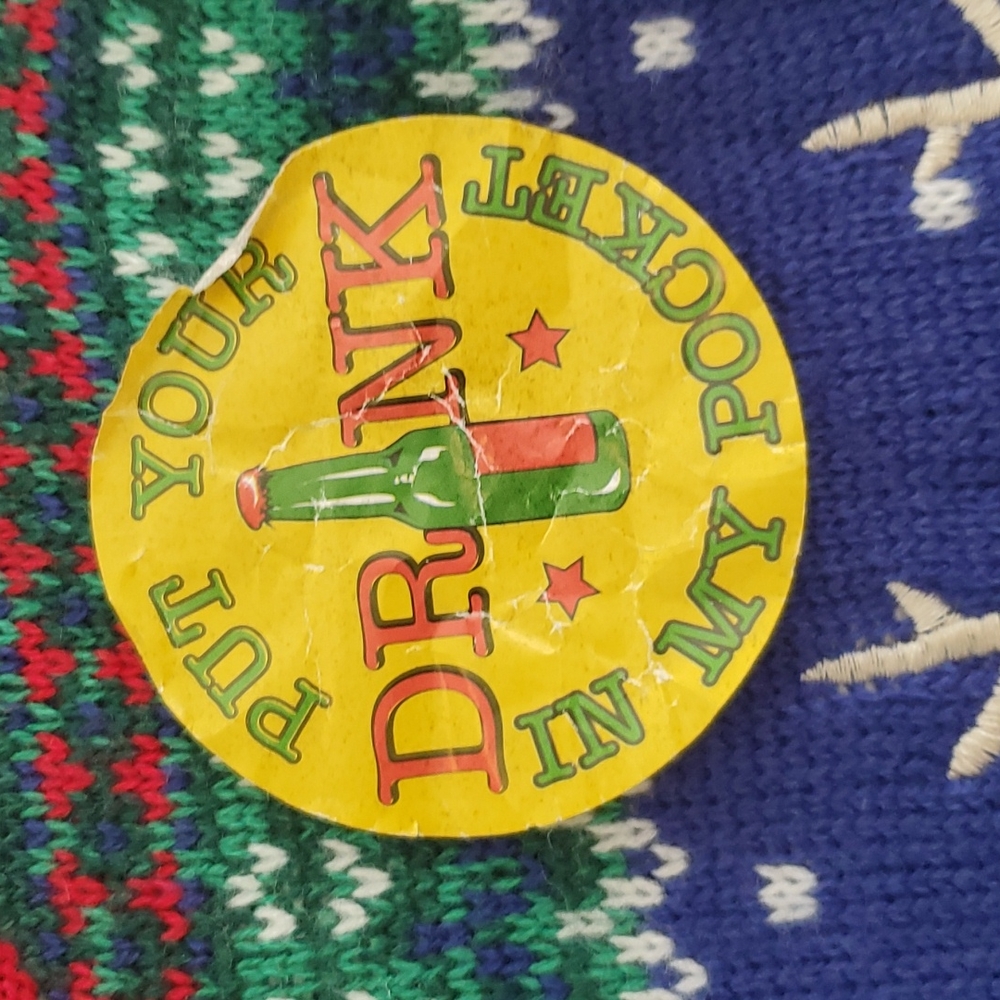 nwt men's ugly Christmas sweater drink pocket sz s 33 degrees - Picture 3 of 6